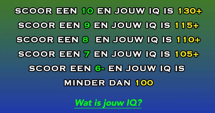 Wat is jouw IQ?