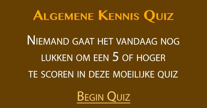 Algemene kennis quiz