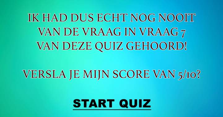 Algemene kennis quiz